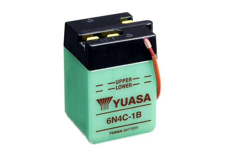 Batterie YUASA 6N4C-1B sans acide performance démarrage moto ancienne
