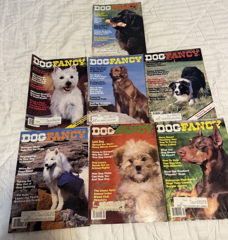 Vintage Dog Fancy Magazines Lot Of 7 1986-1987