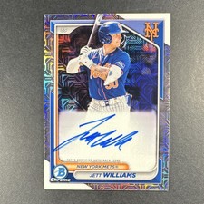 TOPPS 2024 BOWMAN CHROME MEGA BOX MOJO JETT WILLIAMS METS RC AUTO #BMA-JW