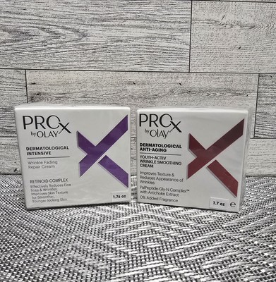 Olay ProX Wrinkle Smoothing Cream 1.7 Oz + Wrinkle Fading Cream 1.7 Oz