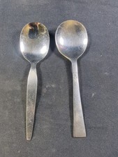 Two Stainless Steel Silver Baby Spoons Oneida Community  Unmarked