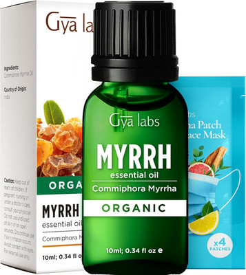Organic Myrrh Essential Oil - 0.34 Fl Oz - for Skin, Hair, Diffuser, Aromatherap