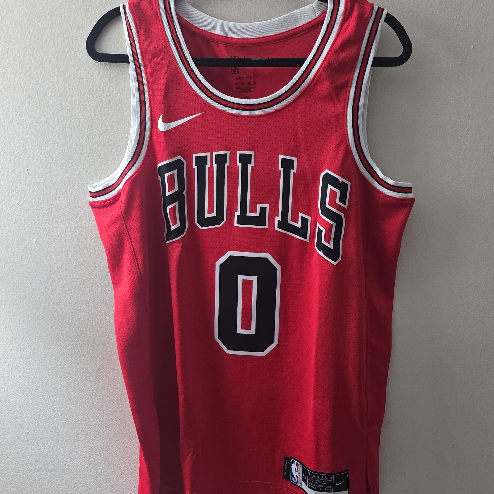 Coby White #0 Chicago Bulls Nike Swingman Icon Edition Jersey Men's M 44 NWT