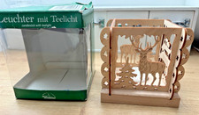Leuchter mit Teelicht Erzgebirge HGD Dregeno Teelichthalter Weihnachten Holz