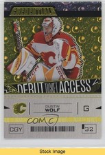 2023-24 Credentials Debut Ticket Access Yellow Dustin Wolf #190 Rookie RC READ