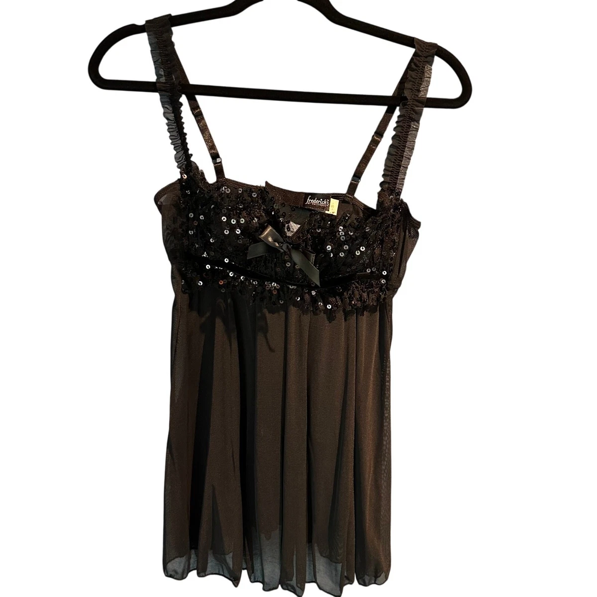 knee length dresses for ladies Hollywood Shape Chemise by Frederick's of Hollywood Black / L