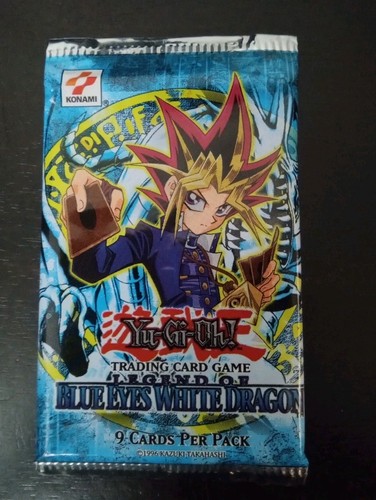 YuGiOh! Legend of Blue Eyes White Dragon Booster Pack Square Konami Logo!
