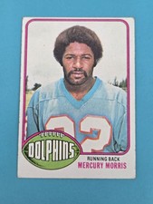 1976 Topps #315 Mercury Morris Miami Dolphins FOOTBALL Card 2A