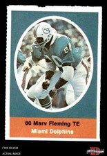 1972 Sunoco Stamps Marv Fleming Dolphins DOUBLE-PRINT Utah 6 - EX/MT