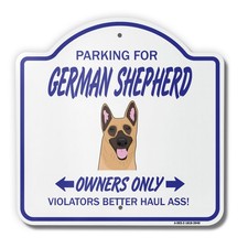 German Shepherd 18" X 18" Heavy-Gauge Aluminum Architectural Sign