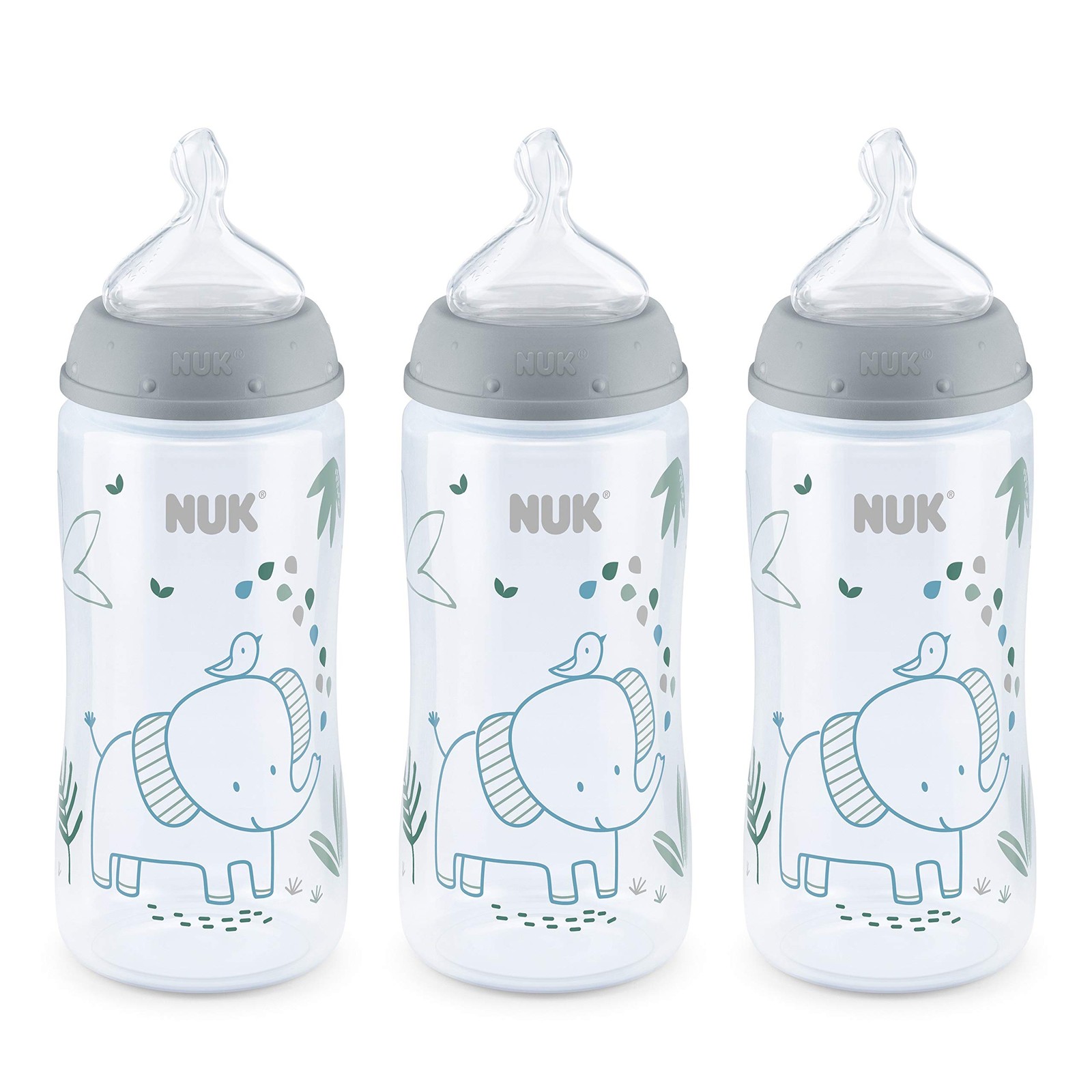 Anti Colic 10 Oz 3 Pack Gray Elephant Nuk Smooth Flow
