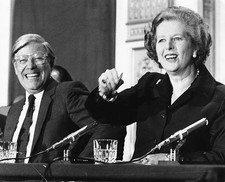 British Prime Minister Margaret Thatcher West German Chancellor He- Old Photo