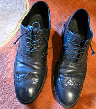 Cole Haan Men's Black Leather Lace-Up Wingtip Brogue Oxford Dress Shoes 8M