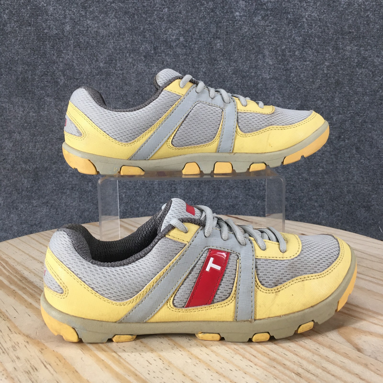 Womens 9.5 Golf Sneakers Gray Mesh Lace Up Low W3-0006-095