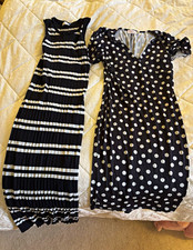 2 dresses - ASOS & Blume Ldn Maternity Black/cream Dress Size UK 10-12