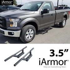 APS Stainless Steel Drop Steps for 15-25 Ford F150 Regular Cab & 17-25 F250