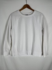 Athletic Works White Crewneck Sweatshirt Womens Medium