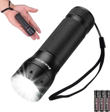 EverBrite Mini Flashlight, Zoomable LED Flash Light, 3 Modes, 3AAA Batteries Inc