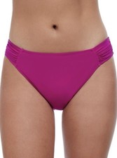 NWT Profile By Gottex Side Tab Hipster Bikini Bottom Tutti Frutti Purple Size 14
