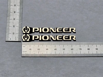 Pioneer Speaker Badge Emblem Logo Custom Made Gold Pair With Self Stick Adhesive