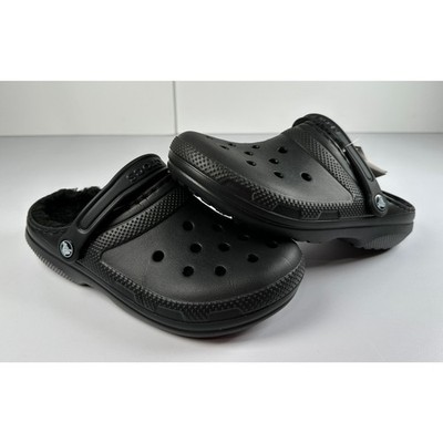 CROCS UNISEX CLASSIC LINED NEO PUFF CLOG ROOMY FIT BLACK SIZE M7 W9 NWT #029SD