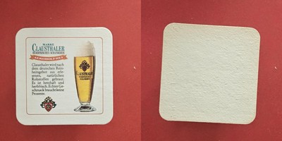 Clausthaler Alkoholfrei Brauerei Bierdeckel Bier