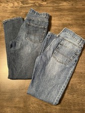 2 Pairs Boys Children's Place Straight Leg Jeans Size 16 Short Adj Waist 16S