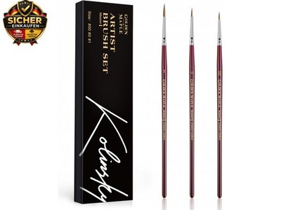 Kolinsky Sable Brushes - Professional Artist Small Fine Detail Paint Brushes