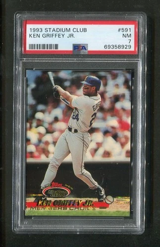 Ken Griffey Jr. "The Kid" Mariners 1993 Stadium Club Baseball Card #591 PSA 7