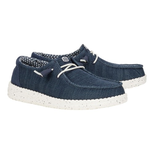 Hey Dude Wendy Stretch Mesh Women's Casual Shoes, Navy, W7 - Picture 2 of 6