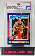 2024-25 Panini Donruss - Rated Rookie Kyshawn George #225 International Blue...