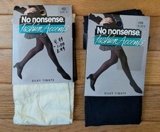 2 tights Size B 5'5"-5'7" 140-160lbs No Nonsense navy ivory