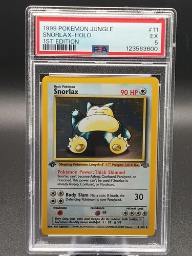 Snorlax 11/64 Jungle Holo PSA 5 EX