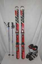 ATOMIC " RACE:8 " TOP JUNIOR ALLROUND CARVER SKI 130 CM + SKISCHUHE GR:39 SET