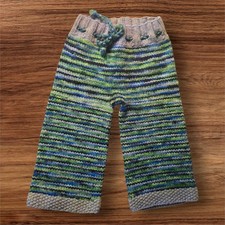 Handknit 100 wool pants longies wool diaper cover soaker 18-24m