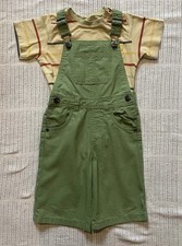 Mothercare at Boots Green Cotton Dungaree Shorts Outfit Age 3-4 Years