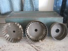 Three Antique Dark Tin Biscuit Cutters One has a Handle Primitive American Find — photo 2