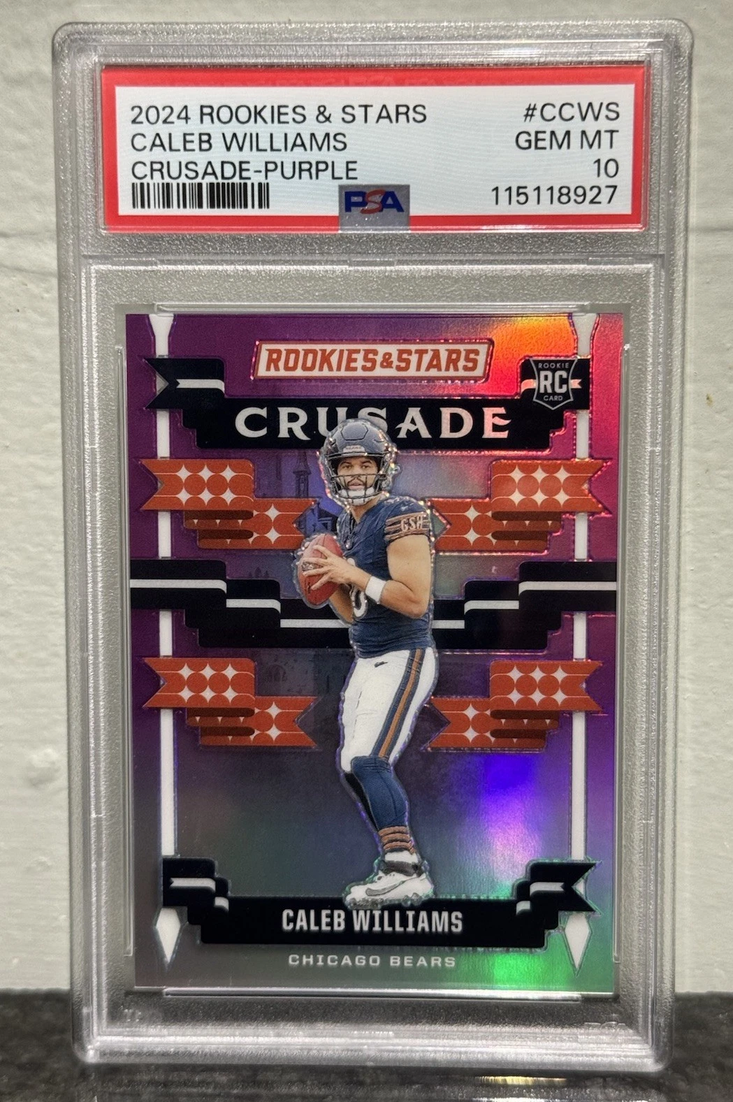 Caleb Williams Panini Rookies & Stars Crusade #CCWS Purple