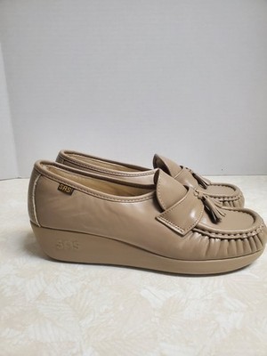SAS Magic Comfort Slip On Leather Loafer Handsewn Mocha Size 7 USA