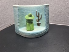 Vintage Wall Pocket Mexican Siesta Mid-Century Century USA Pottery Colorful