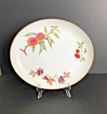 Royal Worcester Evesham Gold Trim 12 3/4" Oval Serving Plate - Mint