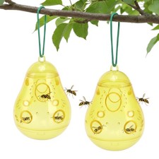Set of 2 Wasp Traps Outdoor Repellent Fruit Fly Yellow Jacket Hornet Catcher