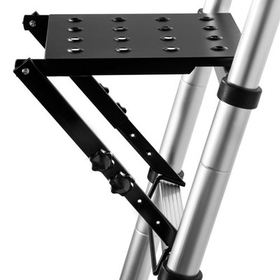 Ladder Platform, 3-Level Adjustable Ladder Step & Work Platform, 400 lbs Extr...