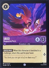 Iago - Reappearing Parrot 45/204 Azurite Sea - Lorcana