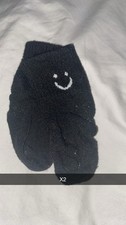 Baby Girl Baby Boy Black Smiley Face Newborn Long Socks. Primark