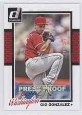 2014 Panini Donruss Press Proof Silver 100/199 Gio Gonzalez #357 11pj