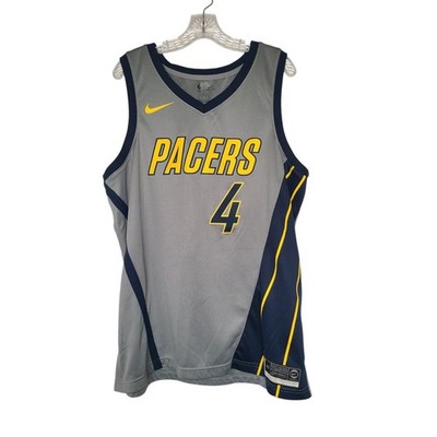 NIKE Dri Fit Victor Oladipo Indiana Pacers Gray Swingman Jersey #4