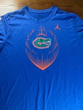 Florida Gators Chomp Nike Jordan Shirt Men XL Blue DRI-FIT Performance Crew Neck