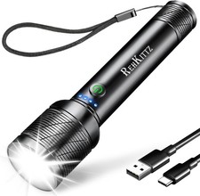 Torch LED Rechargeable Torches(Built in Large Capacity Battery) 2200 Lumen Super