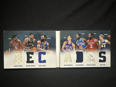 2012-13 Panini Preferred 1970S ''DECADES'' Booklet  /49 Erving Gervin Malone, HOF
